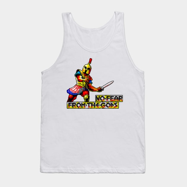 No Fear From the Gods 8 Bit Art Tank Top by 8 Fists of Tees